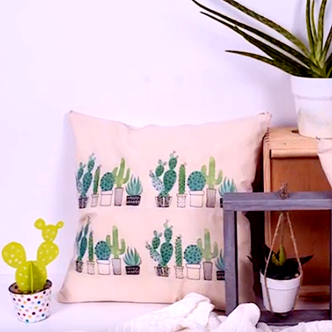 Sommerliche Deko mit dem Textil Medium