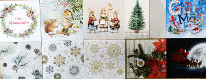 Servietten Set mit Decoupage-Kleber - Winter