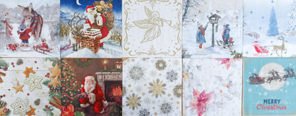 Servietten Set mit Decoupage-Kleber - Winter