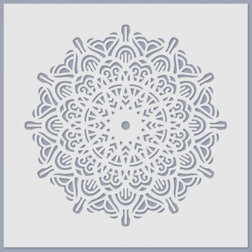 Schablone 24,5x24,5cm - Mandala 04.