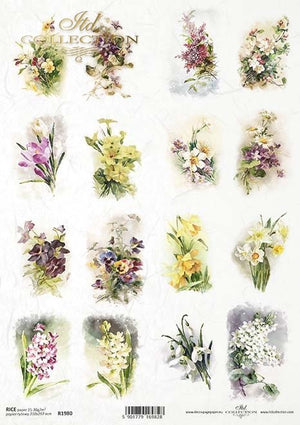 Reispapier A4 - Frühlingsblumen