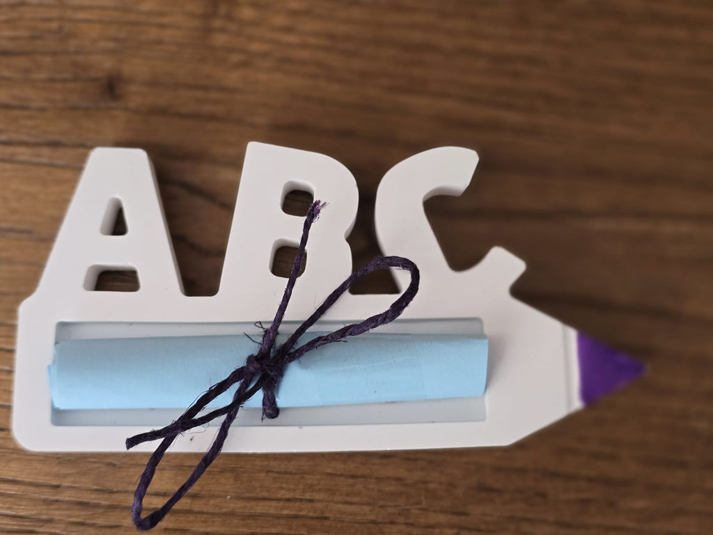 Handgemachtes "Schulstart-Geschenk" - ABC Stift