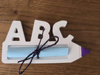 Handgemachtes "Schulstart-Geschenk" - ABC Stift - Bastelschachtel - Bastelzubehör - ABC-Stift