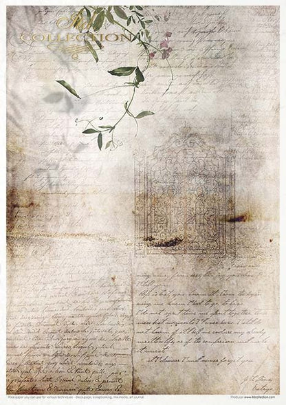 Reispapier Kreativ Set- Old Diary