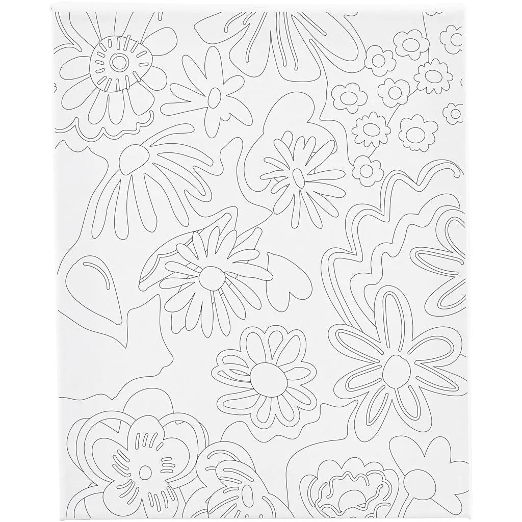 Mal-Leinwand mit Aufdruck - Blumen