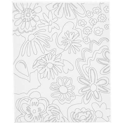 Mal-Leinwand mit Aufdruck - Blumen