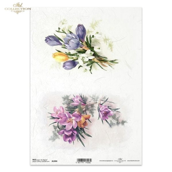 Reispapier A4 - Frühlingsblumen