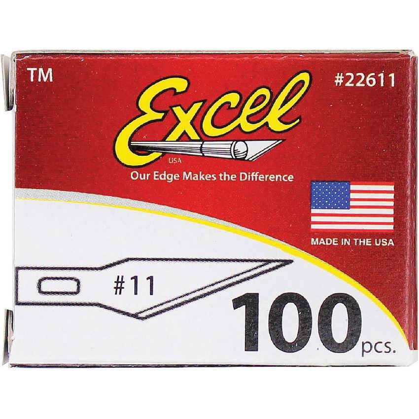 Excel Blades Nr. 11 – Profi-Ersatzklingen (100er Pack), doppelt geschliffen