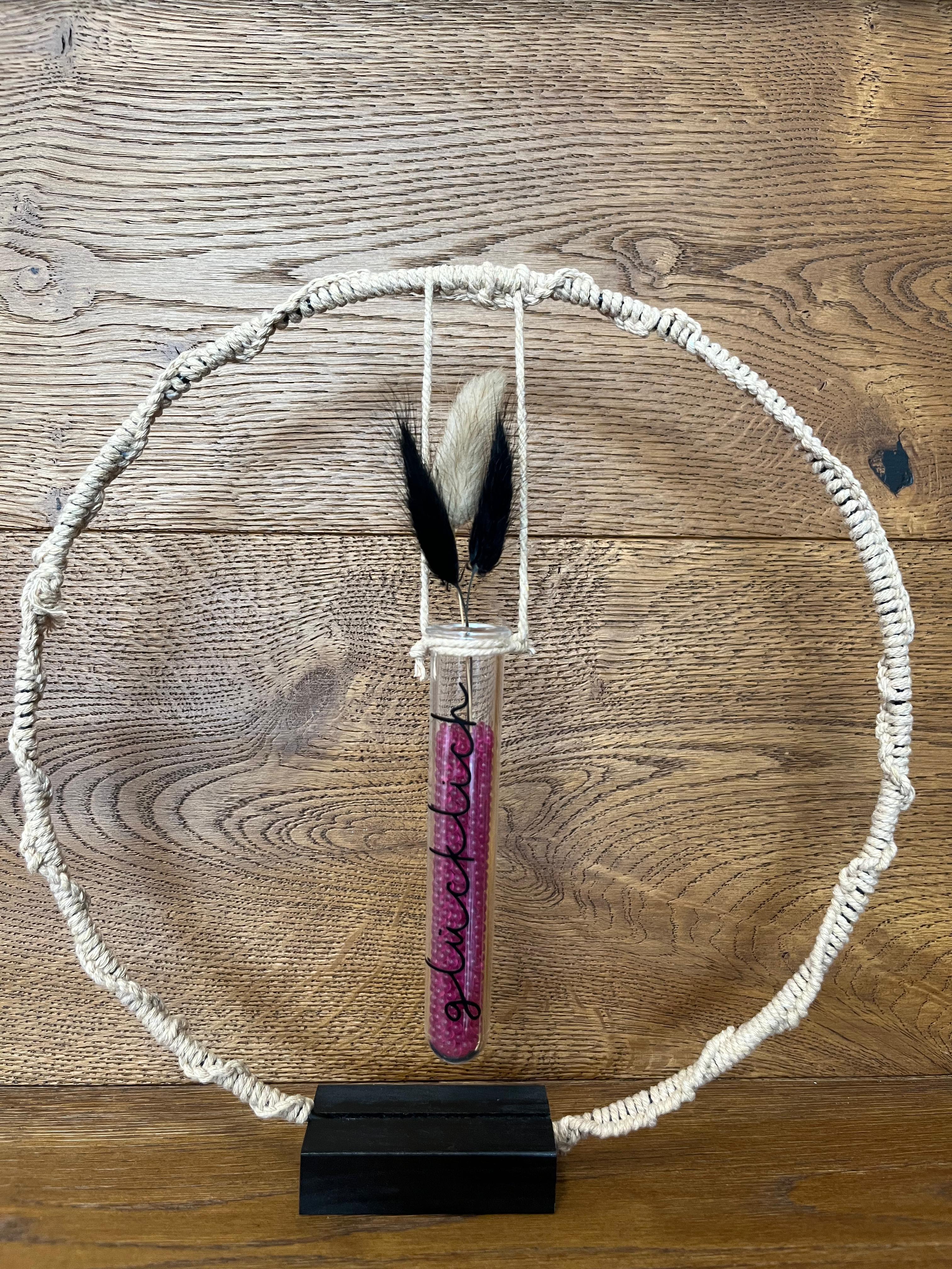 Handgemachte Deko "Loop mit integrierter Blumenvase" – Dekoration mit Herz und Stil - Bastelschachtel - Bastelzubehör - Loop mit integrierter Blumenvase