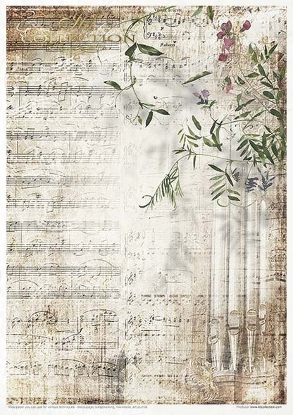 Reispapier Kreativ Set- Old Diary
