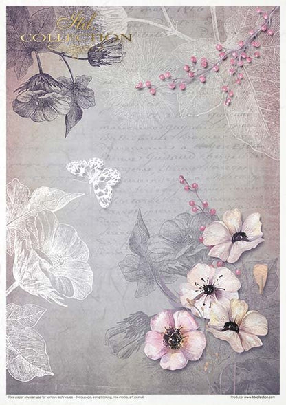 Reispapier Kreativ Set- Evening meadow