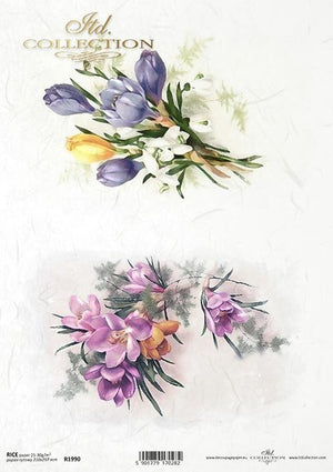 Reispapier A4 - Frühlingsblumen