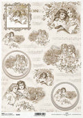 Reispapier A4 - Vintage Angels Music