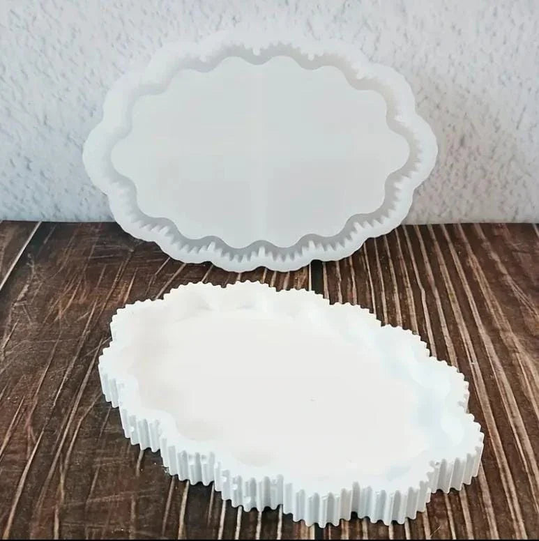 Silikonform- Tablett Wolke - Bastelschachtel - Präge/ Gieß/ Silikonformen - 