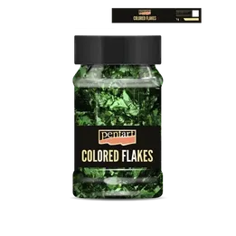 Pentart Colored Flakes Grün 1g