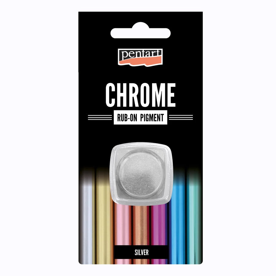 Pentart Rub-on Pigment Chrome - silver