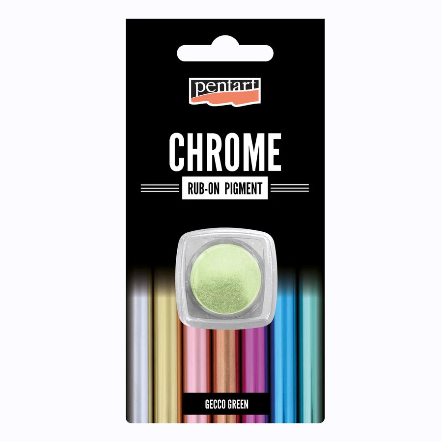 Pentart Rub-on Pigment Chrome - gecco green