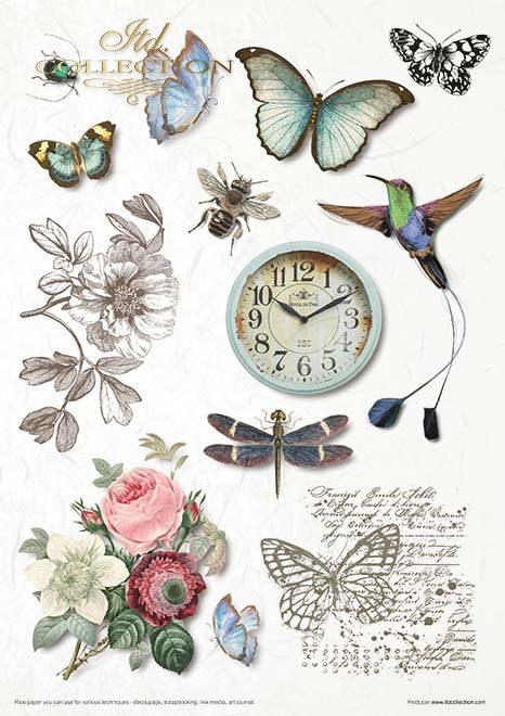 Reispapier Kreativ Set- Evening meadow