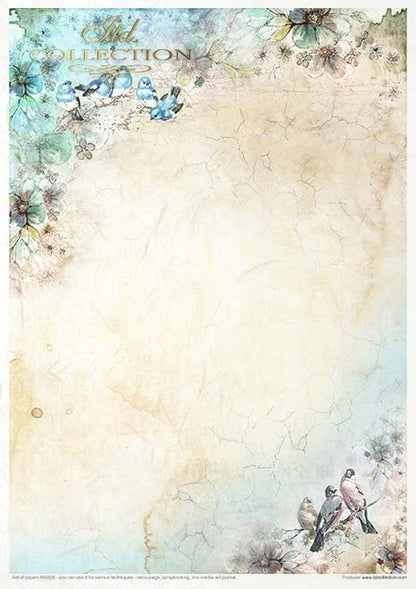 Reispapier Kreativ Set- Summertime in blue