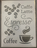 Stencil - Espresso - Bastelschachtel - Schablonen - 