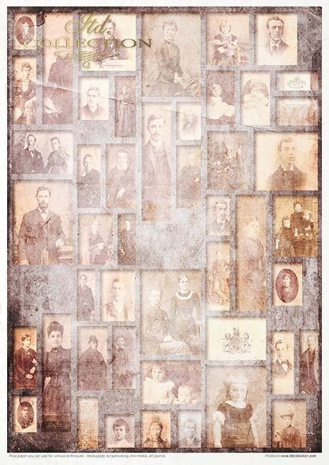 Reispapier Kreativ Set- Old Diary
