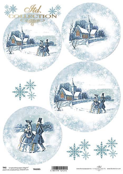 Kartonzuschnitt Weihnachtskugeln – Paar im Winter