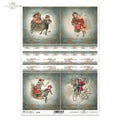 Reispapier A4 - Vintage-Retro Weihnachten