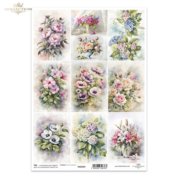 Tagi do scrapbooking (HS code 48025890) TAG0329