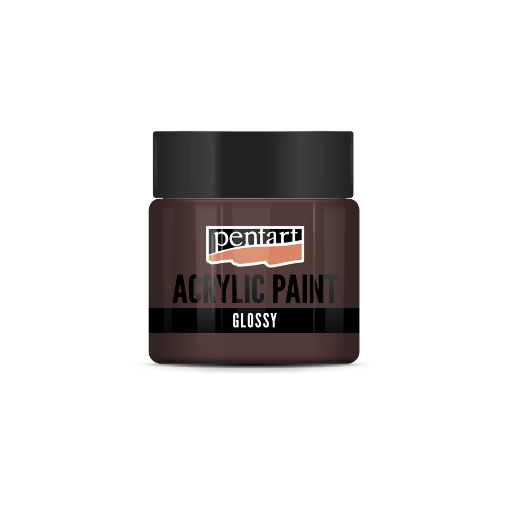 Pentart Acrylfarbe glänzend 50ml - dunkelbraun