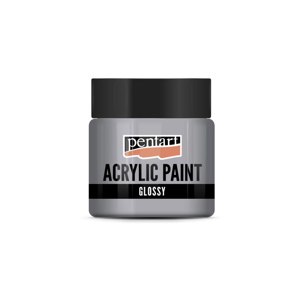 Pentart Acrylfarbe glänzend 50ml - grau
