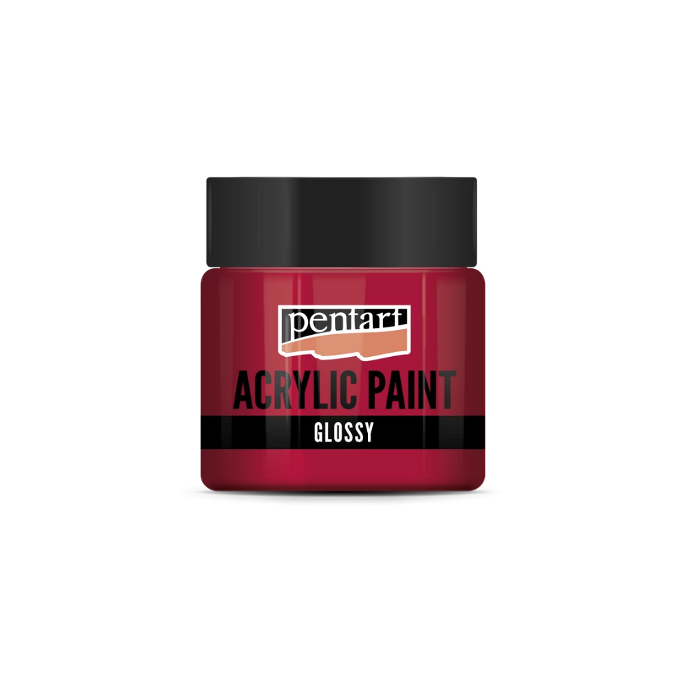 Pentart Acrylfarbe glänzend 50ml - karmin