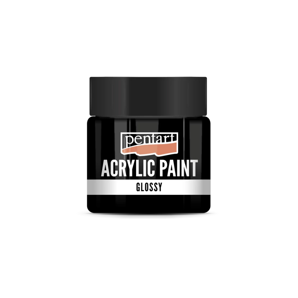 Pentart Acrylfarbe glänzend 50ml - schwarz