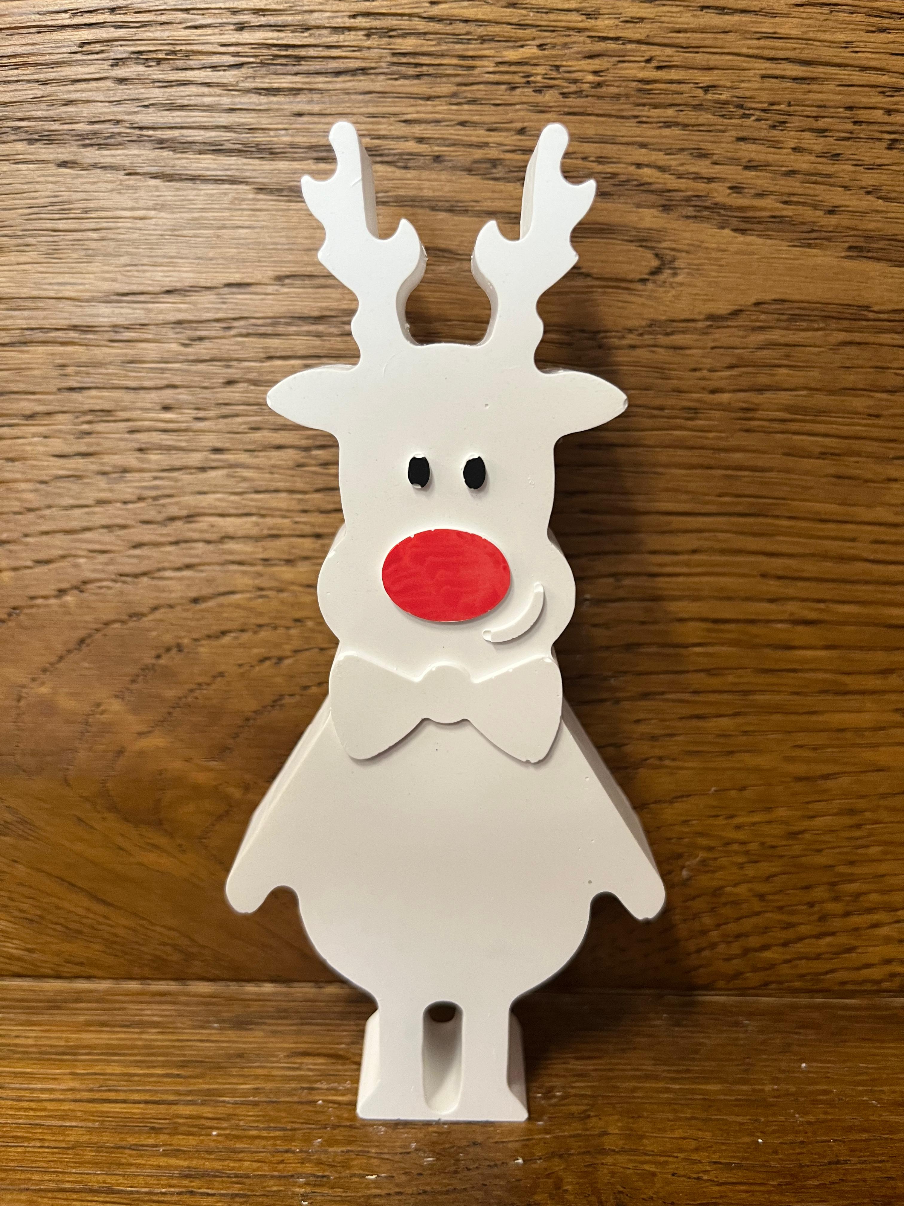 Handgemachte Deko "Rentier Rudolf" - Charmantes Mitbringsel mit Weihnachtszauber