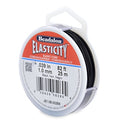 Beadalon Schmuckdraht Elastik 1,0 mm 25 Meter Black – schwarzer elastischer Perlen draht zum Armbänder und Schmuck machen