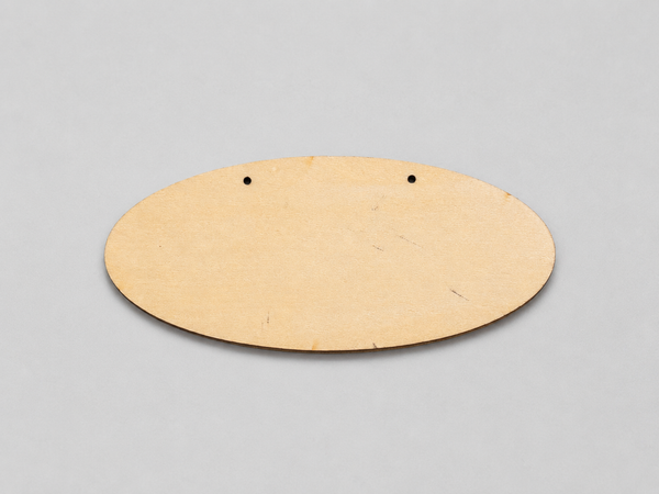 MDF Schild Oval 2er Set – Bastelunterlage für Serviettentechnik & Decoupage