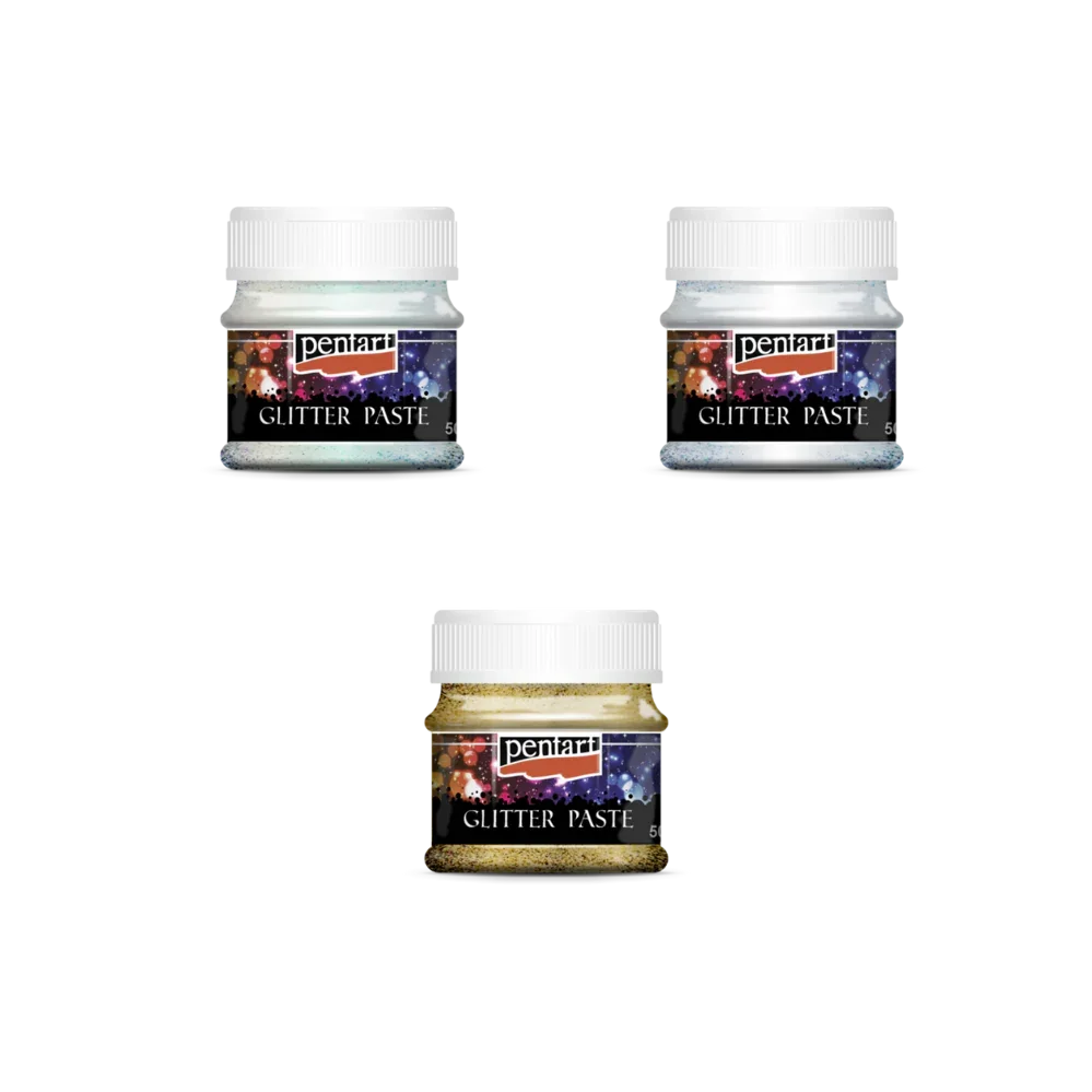 Das Glitzer Paket — Gold, Silber und Iridierend - Bastelschachtel - - 