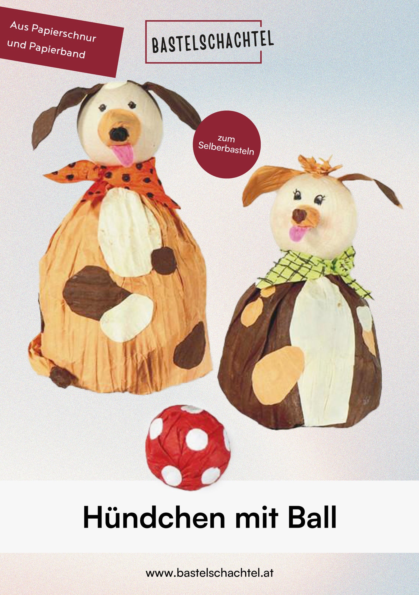 Papierband Set - Hündchen mit Ball
