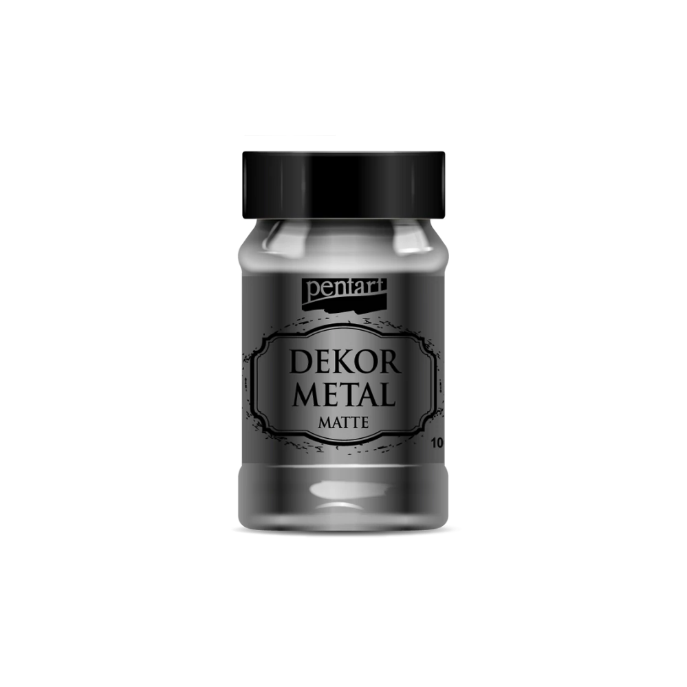 Pentart Dekorfarbe Dekor Metall 100ml - anthrazit