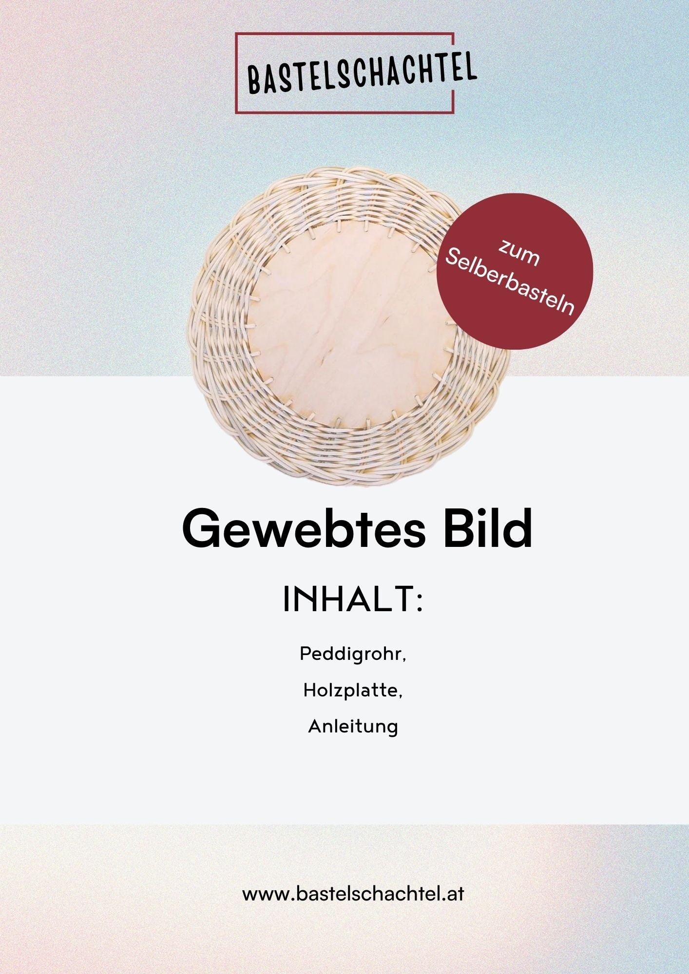 Bastelset aus Peddigrohr - Topfunterlage/Gewebtes Bild