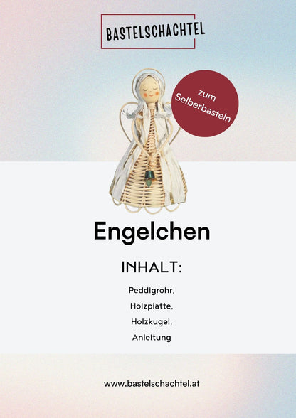 Bastelset aus Peddigrohr - Engelchen