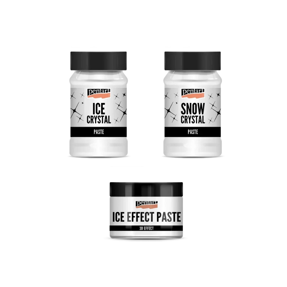 Eiskristall, Schneekristall und Eiseffektpaste - Bastelschachtel - - 