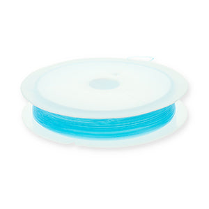 Elastik Schmuckdraht 0,5 mm Turquoise blue – türkisblauer elastischer Schmuckdraht 0,5 mm zum Armbänder und Schmuck machen