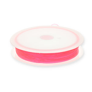 Elastik Schmuckdraht 0,5 mm Neon pink – neonrosa elastischer Schmuckdraht 0,5 mm zum Armbänder und Schmuck machen