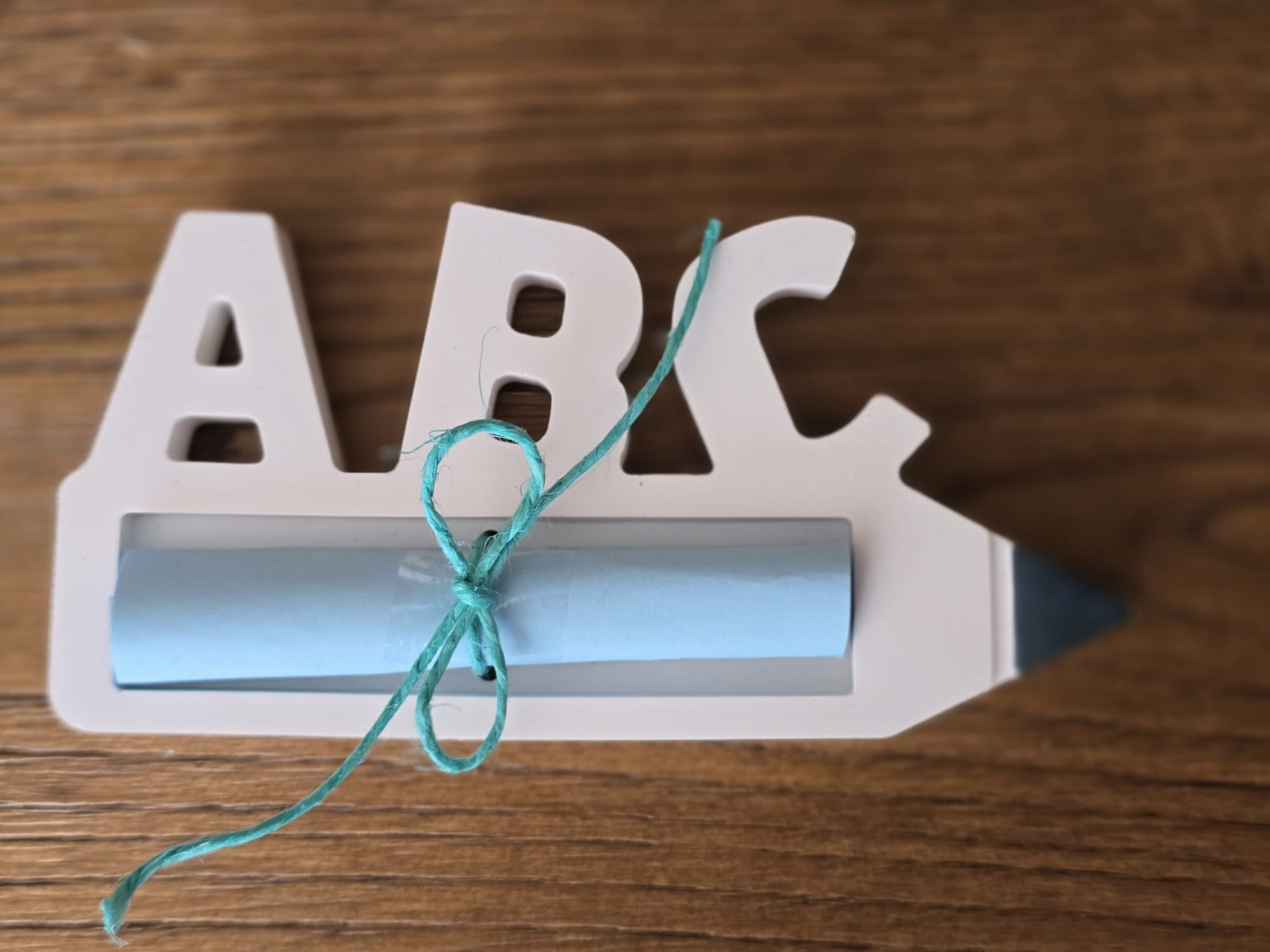 Handgemachtes "Schulstart-Geschenk" - ABC Stift