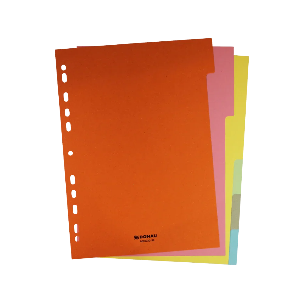 Farbregister Pappe 6-tlg. A4 - Bastelschachtel - Schule - 8666030