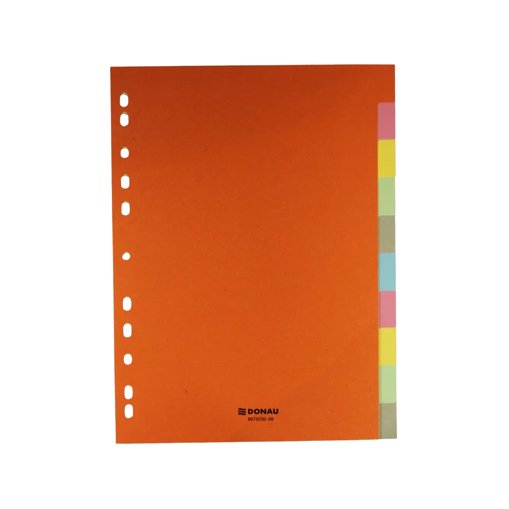 Farbregister Karton 10tlg, A4 - Bastelschachtel - Schule - 8670030