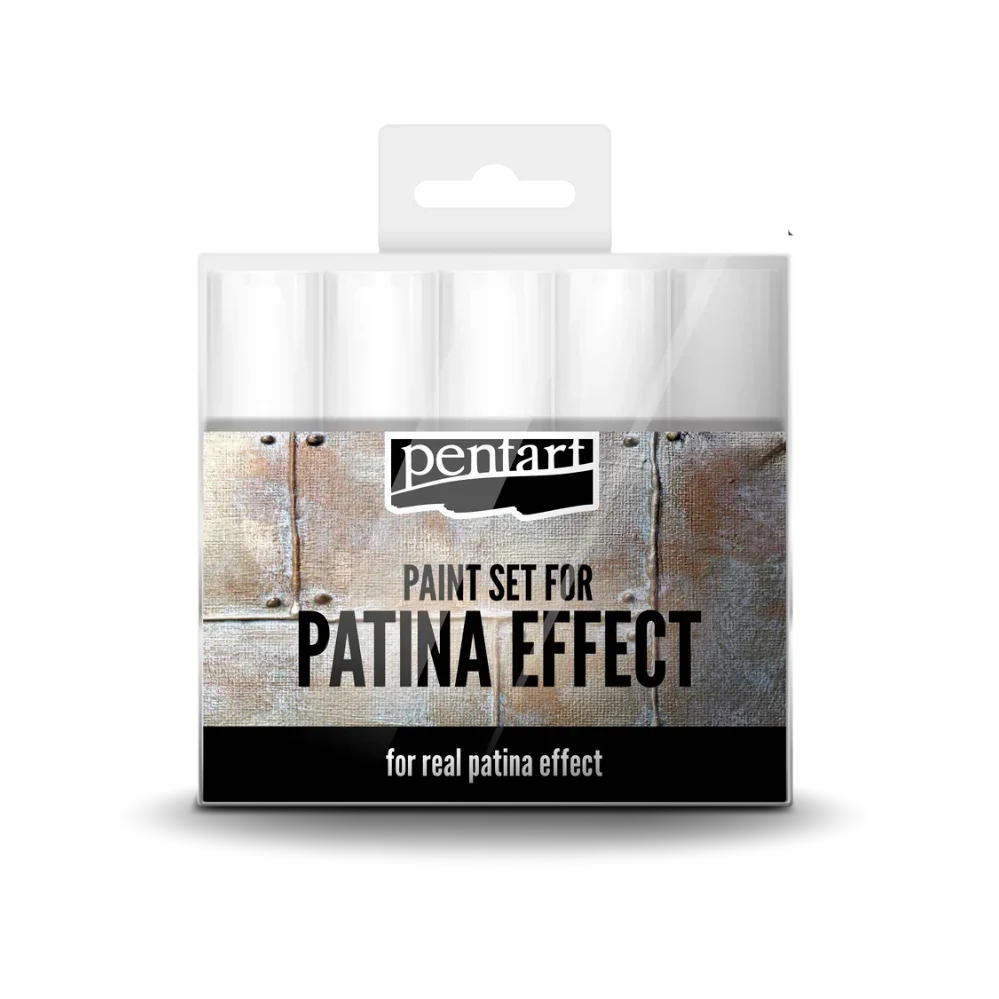 Pentart Farbset für Patinaeffekt - Bastelschachtel - Rost und Patina - 29763
