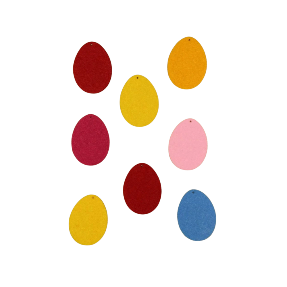Bastelfilz Figuren - Eier medium 8er set