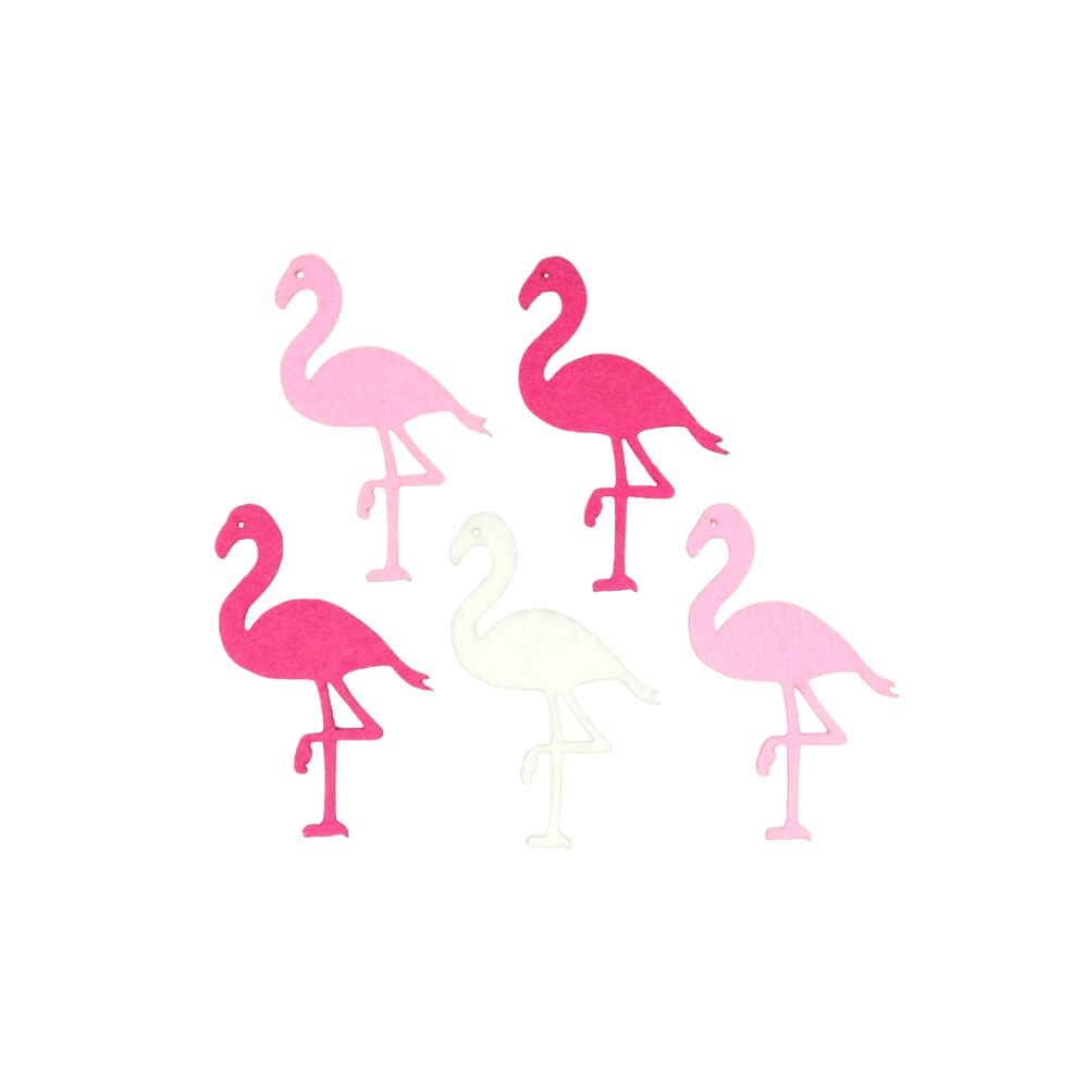 Bastelfilz Figuren - Flamingo 5er set