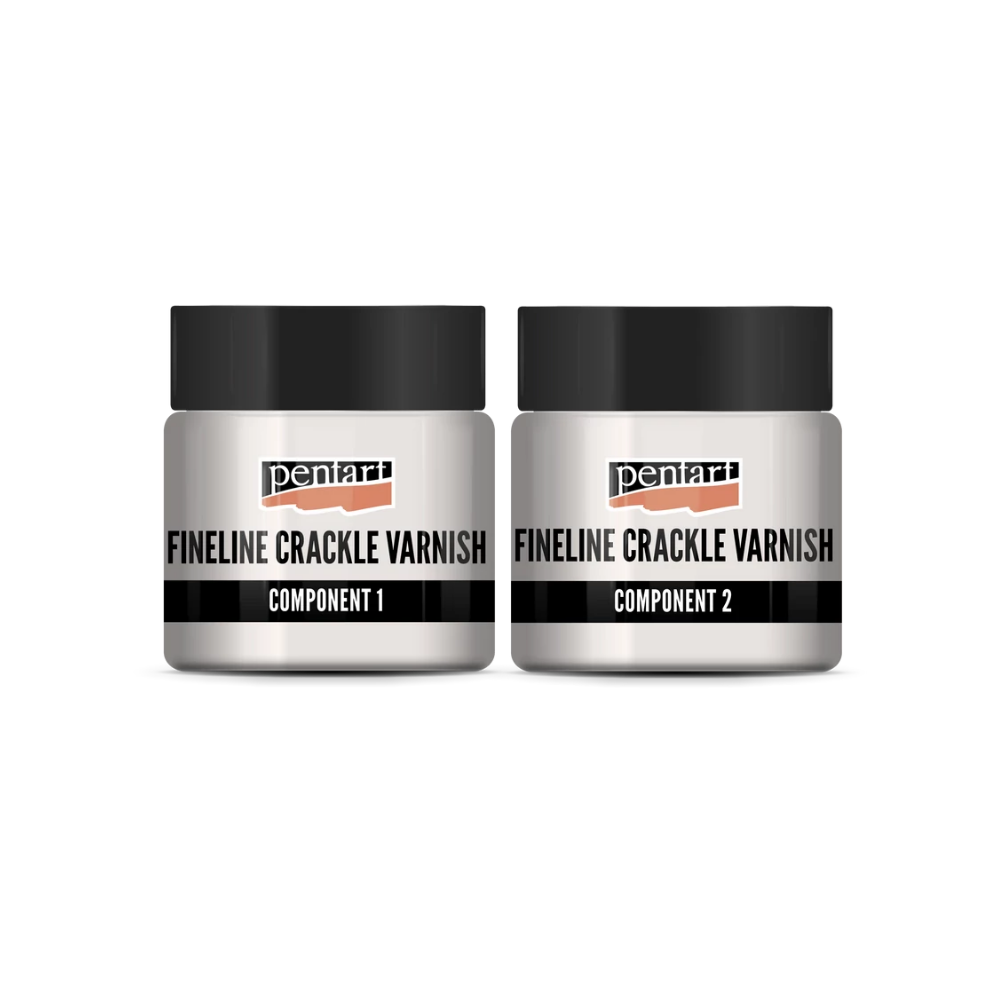 Pentart ZweiPhasen-Feinriss-Krakelierlack Set, 2x50ml